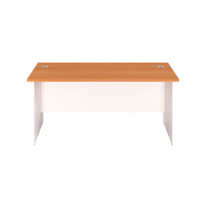 Panel Plus Rectangular Desk Beech 1600mm