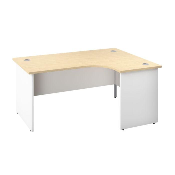 Panel Plus Radial Right Hand Desk Maple