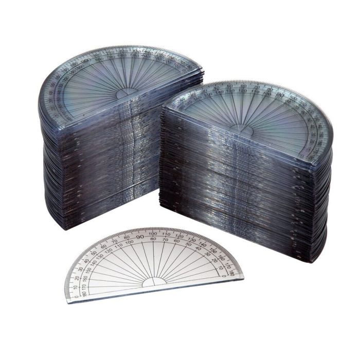School Essentials 180&deg; Protractors 100mm - Pack of 100