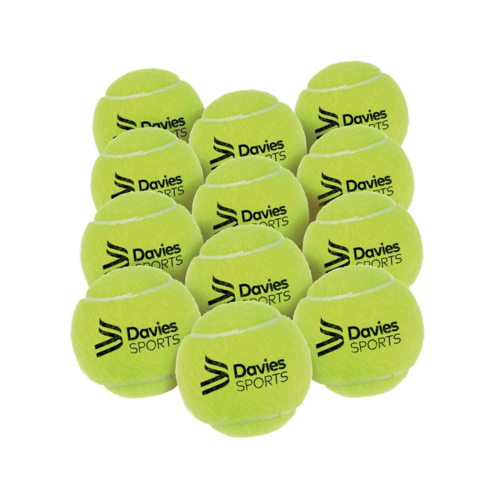 Davies Sports Practice Tennis Balls - Yellow - Pack of 12