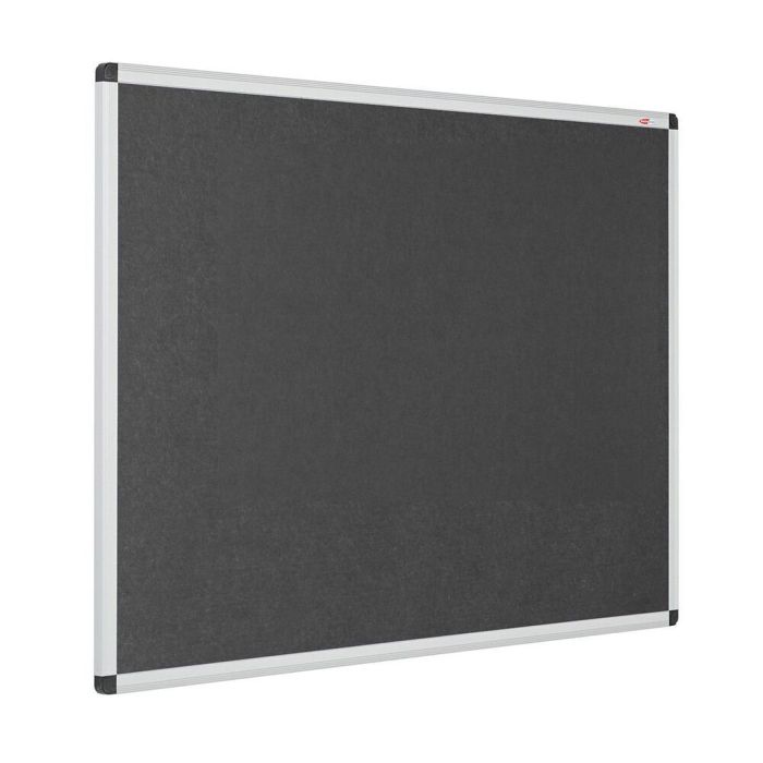 Eco-Colour Resist-a-Flame Aluminium Framed Noticeboard 1200 x 1500mm - Charcoal