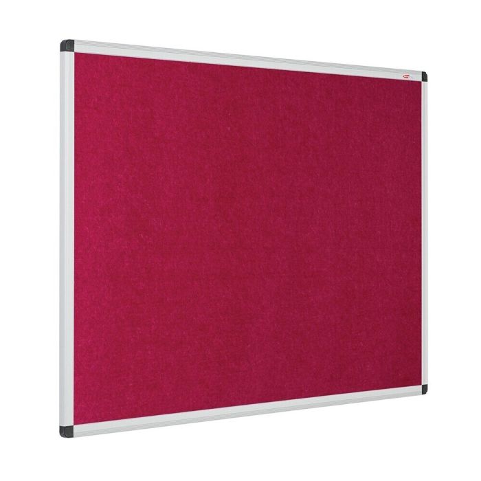 Eco-Colour Resist-a-Flame Aluminium Framed Noticeboard 1200 x 1500mm - Raspberry