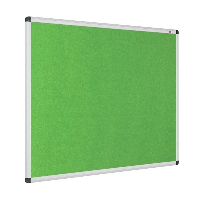 Eco-Colour Resist-a-Flame Aluminium Framed Noticeboard 600 x 900mm - Apple Green