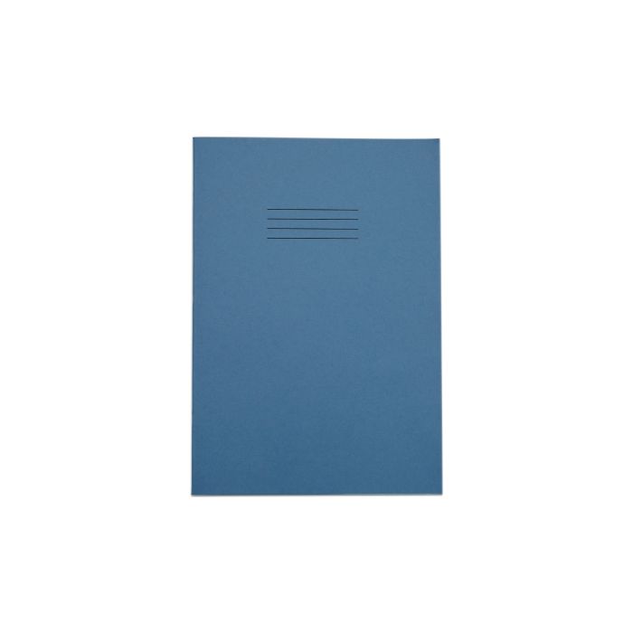 Rhino A4 Tinted Paper Exercise Books 80 Page 7mm Squared Blue Paper - Pack of 50