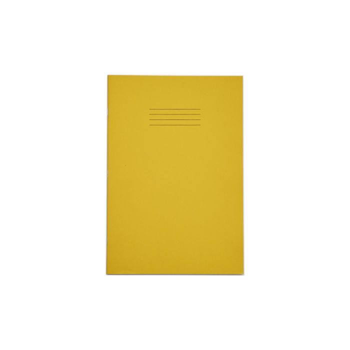 Rhino A4 Tinted Paper Exercise Books 80 Page 8mm Ruled with Margin Cream Paper - Pack of 50