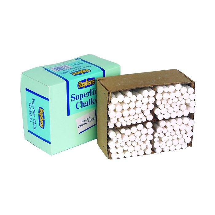 Stephen's Anti-Dust Chalk - White - Pack of 144
