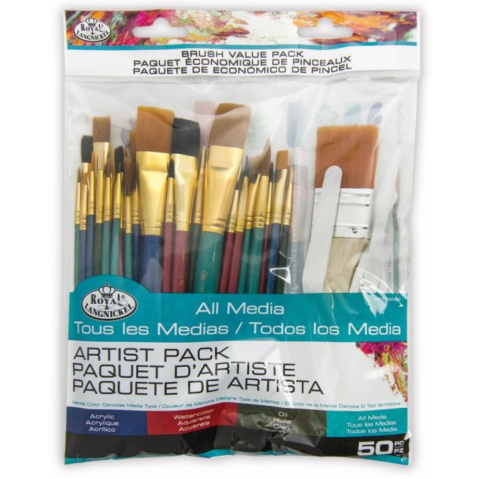 Royal & Langnickel Value All Media Taklon Combo - Pk 50