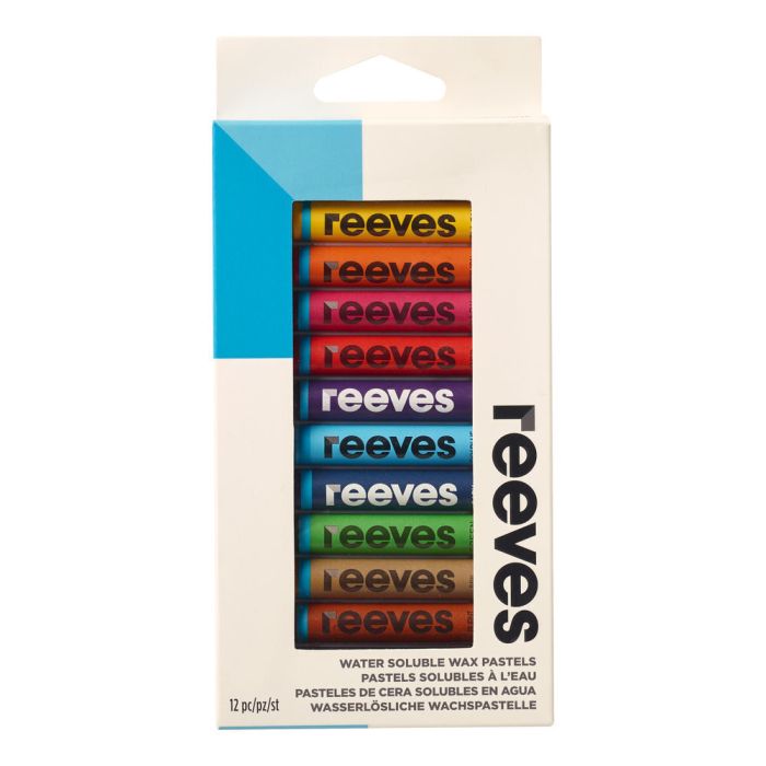 Reeves Watersoluble Wax Pastels Assorted - Pack of 12