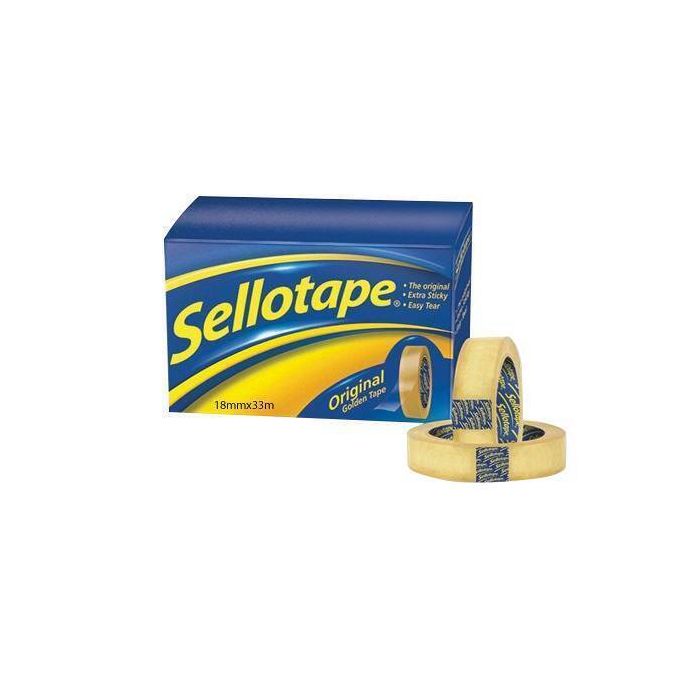 Orignal Sellotape Clear - 19mm x 33m - Pack of 8