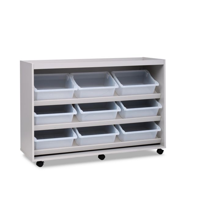 Grey 9 Tray Sloping Semi-enclosed Unit