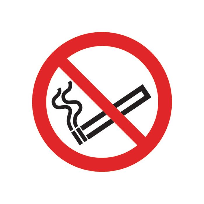 No Smoking Symbol Sign 50 x 50mm S/A