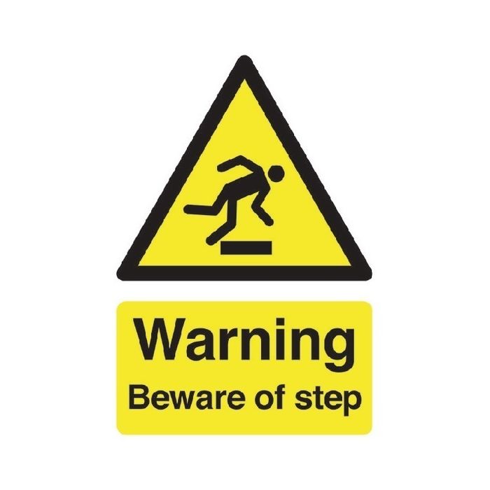 Warning Beware of Step Sign A5 S/A