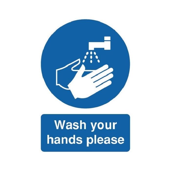 Wash Your Hands Please Sign A5 S/A