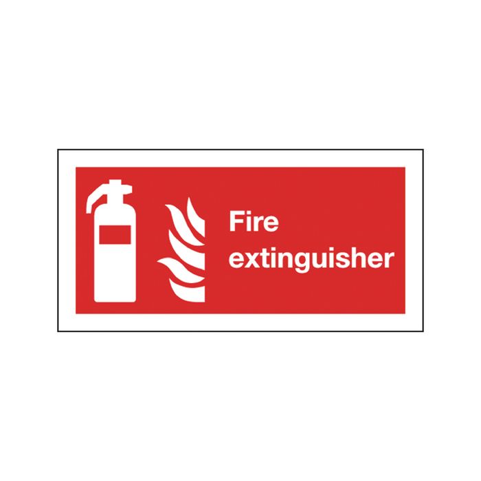 Fire Extinguisher Sign 100 x 200mm S/A
