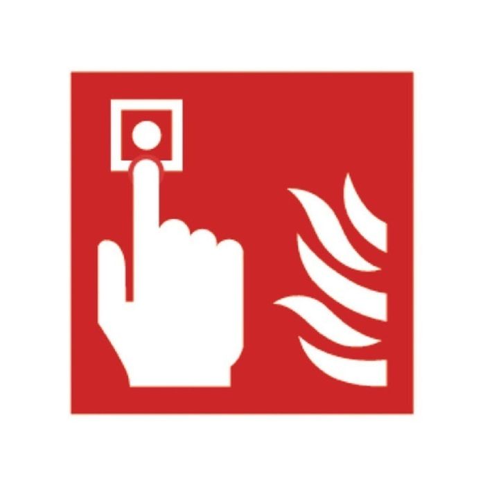 Fire Alarm C Point Symbol Sign 100 x 100mm S/A - Pack of 5