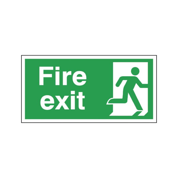 Fire Exit Sign Right 150 x 300mm S/A