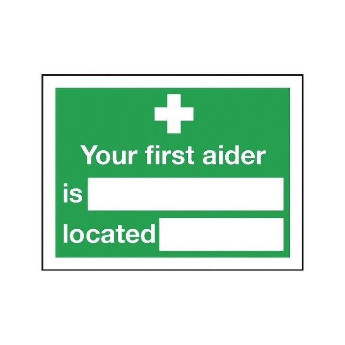 Your First Aider Sign 150 x 200mm S/A