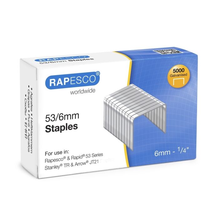 Rapesco No 53/6 Tacker Staples - Pack of 5000