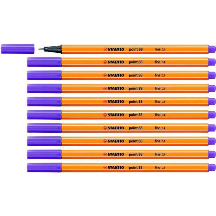 Stabilo Point 88 Fineliner - Violet - Pack of 10