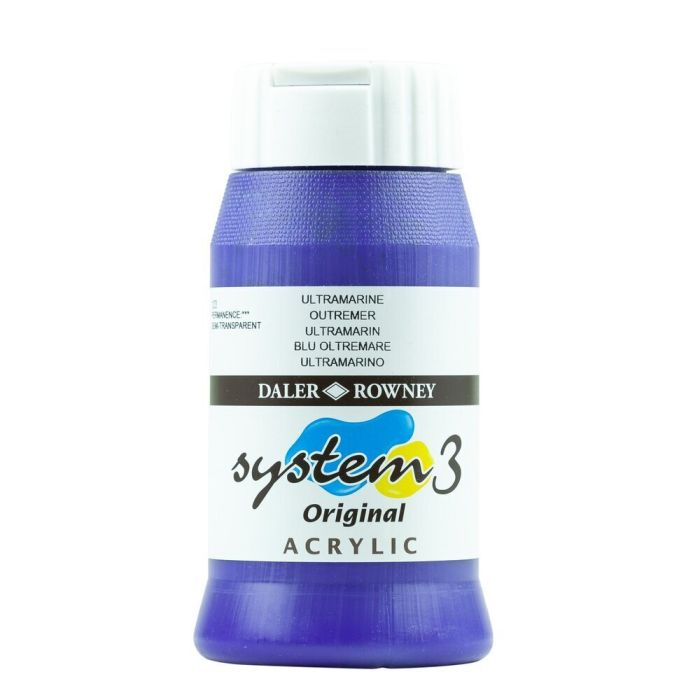 System 3 Acrylic 500ml - French Ultramarine