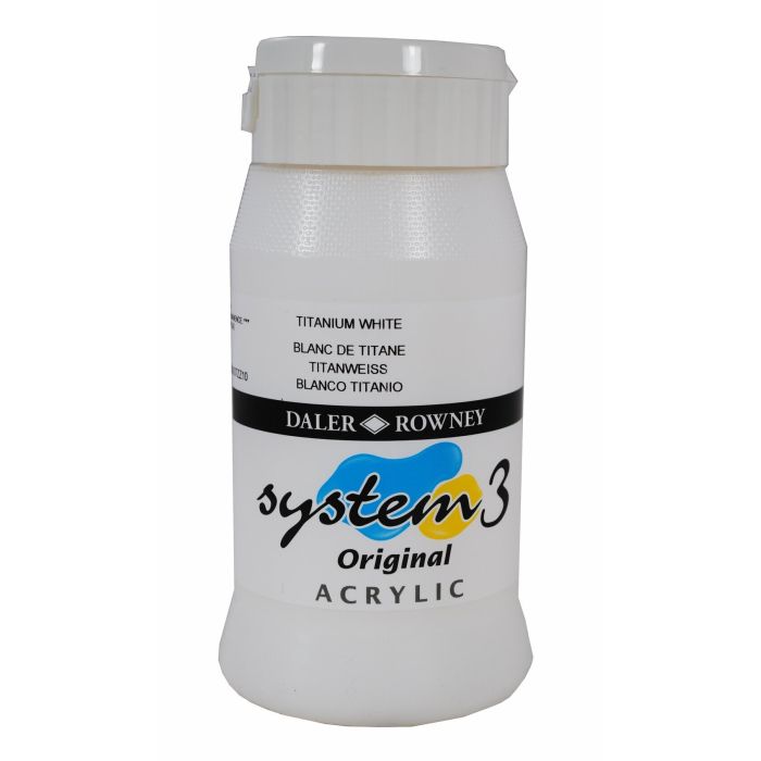 System 3 Acrylic 500ml - Titanium White