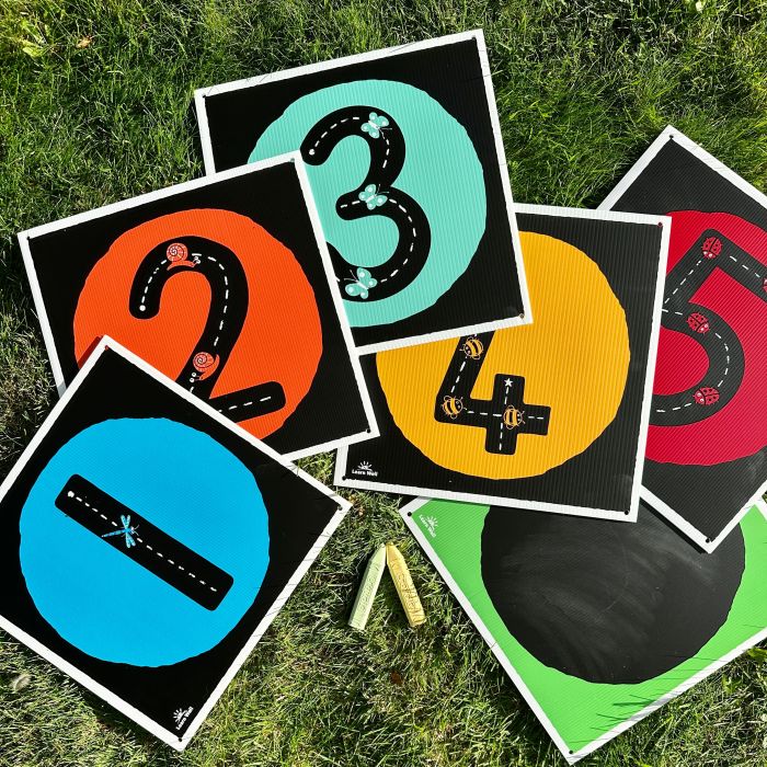 Numbers Chalkboards - Set of 6