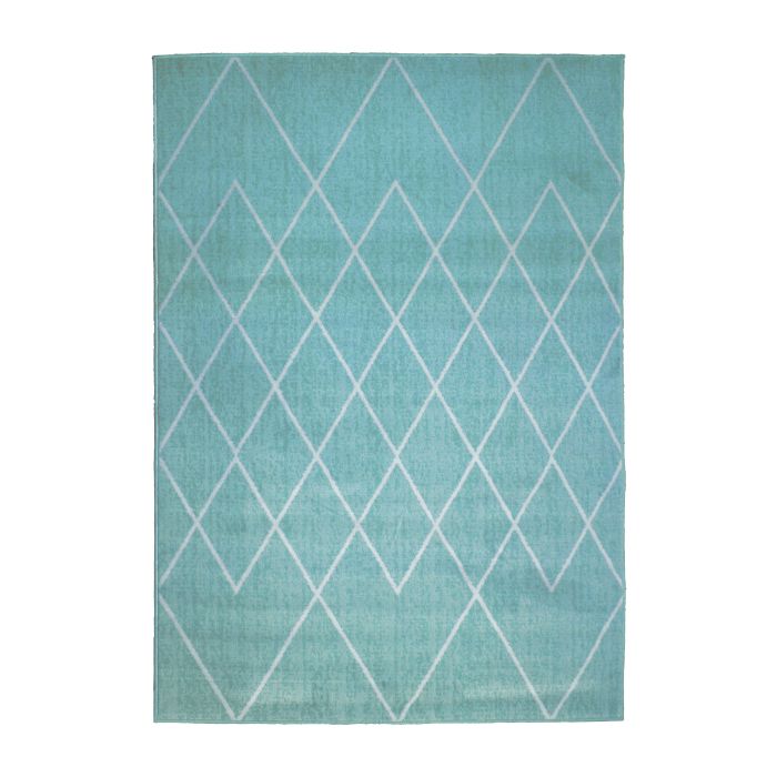 Teal Diamond Rug - Large