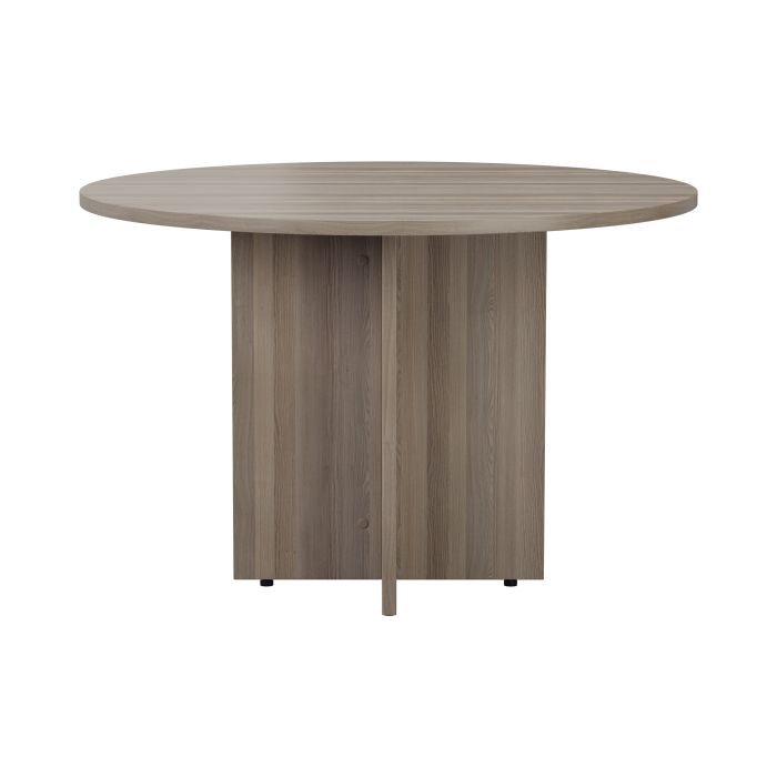 Round Meeting Table - Grey Oak