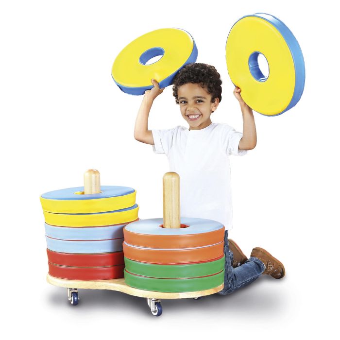 Bi-Colour Donut Cushions With Trolley - Pack of 12