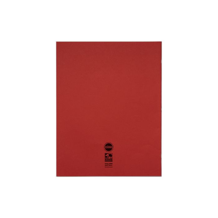 Rhino A3+ Workbooks 40 Page Plain/20mm Ruled Red - Pack of 30