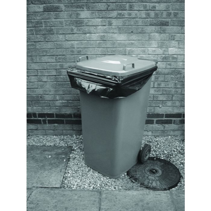 Wheelie Bin Liner Light Duty 90 Guage 270 Litre Light Flat Packed - Pack of 100