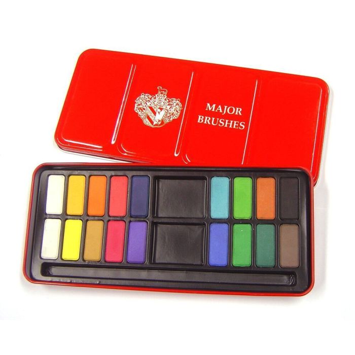18 Block Watercolour Tablet Tin