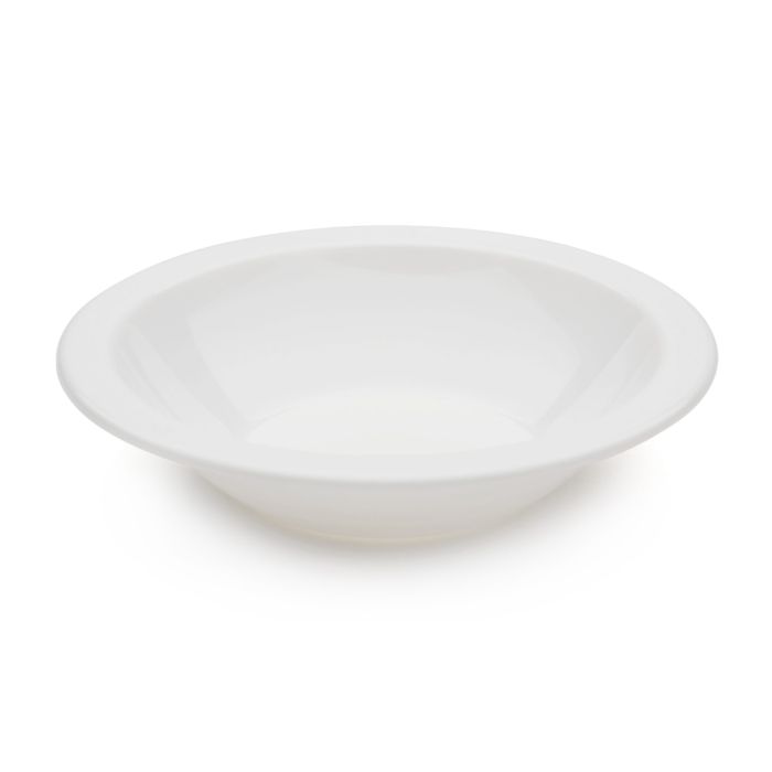 Harfield Polycarbonate 170mm dia Rimmed Bowls White Pack of 10