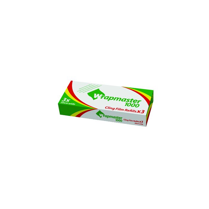 Wrapmaster 1000 Film Refill 300mm x 100m - Pack of 3