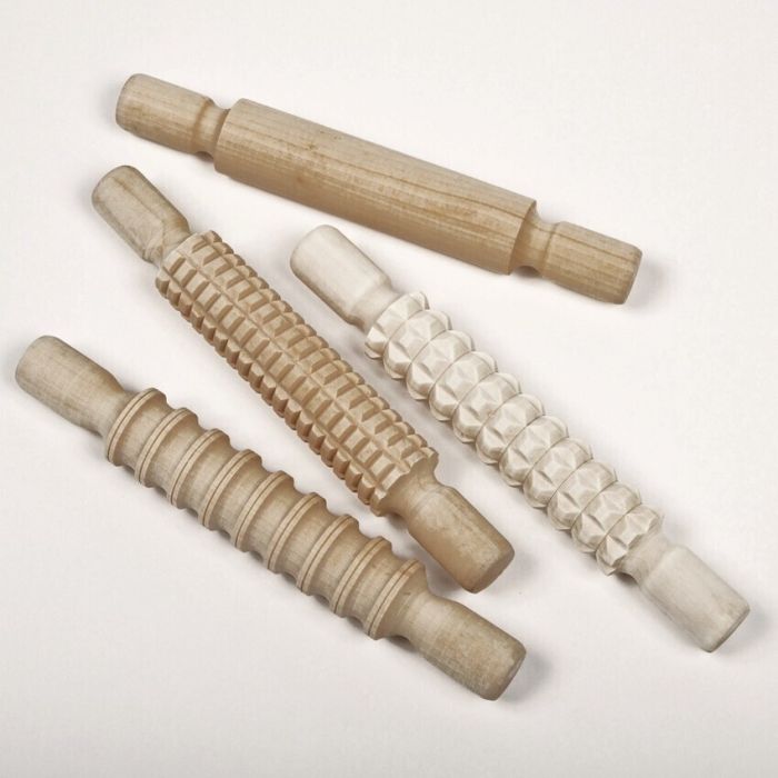 Patterened Rolling Pins - Pack of 4