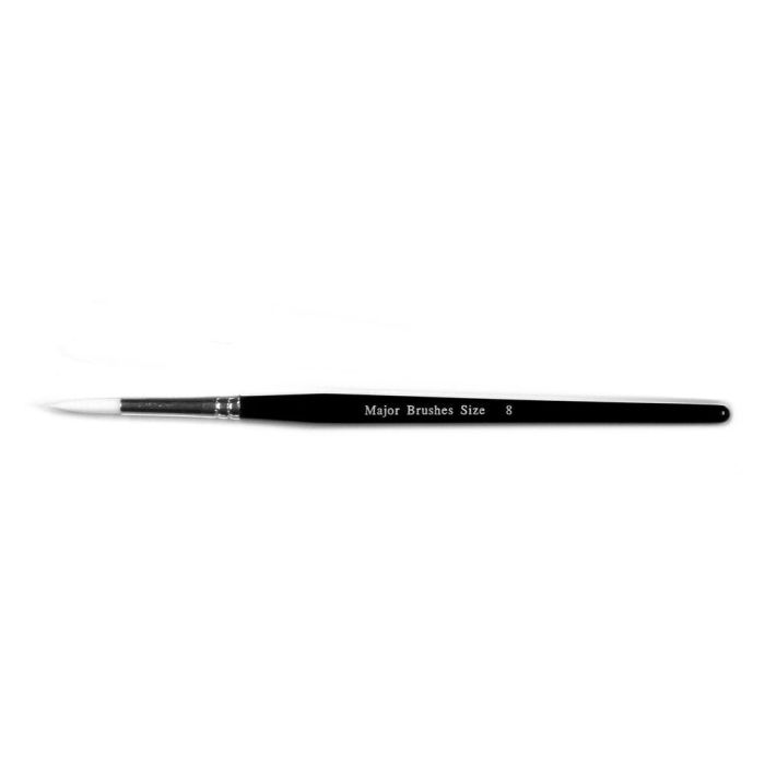 White Synthetic Sable Brushes Size 8 - Pack of 10