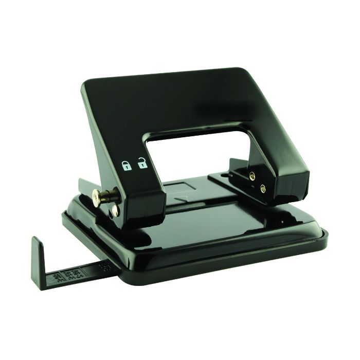 Q-Connect Medium Duty Hole Punch - Black