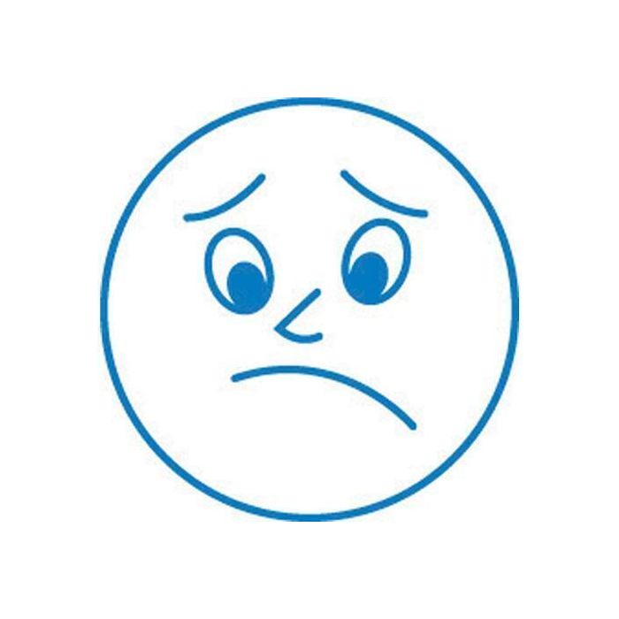 Xclamation Stamper - Sad Face R Blue