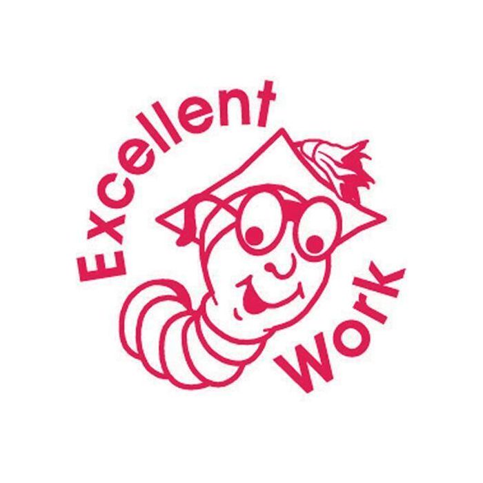 Xclamation Stamper - 'Excellent Work' Red