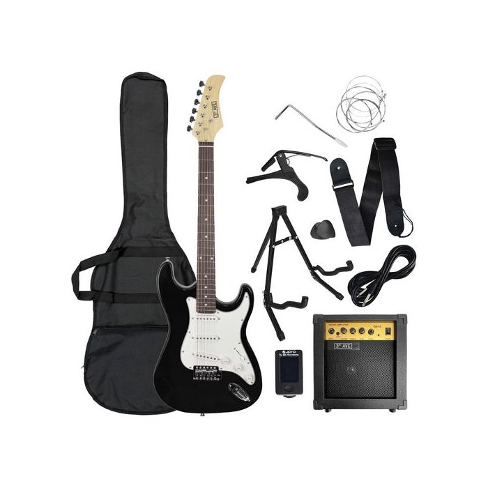 3rd Avenue Rocket Series 4/4 Electric Guitar - Black