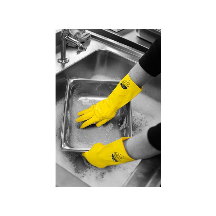 Extra Long Household Rubber Gloves - Medium