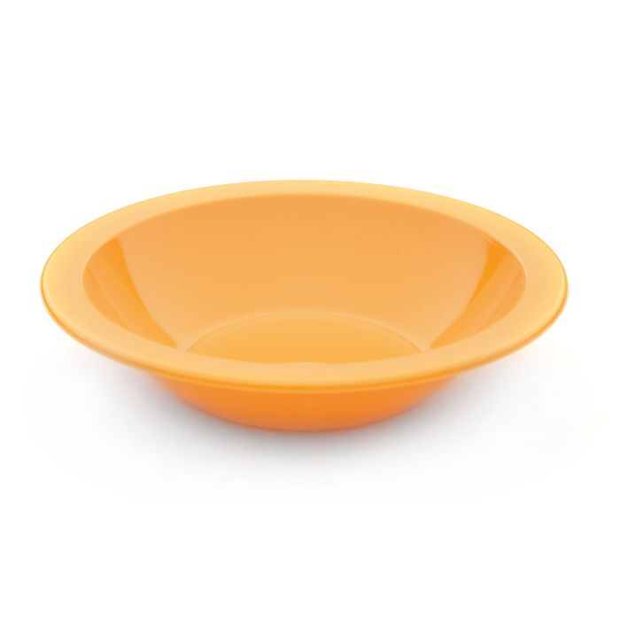 Harfield Polycarbonate 170mm dia Rimmed Bowls Yellow Pack of 10