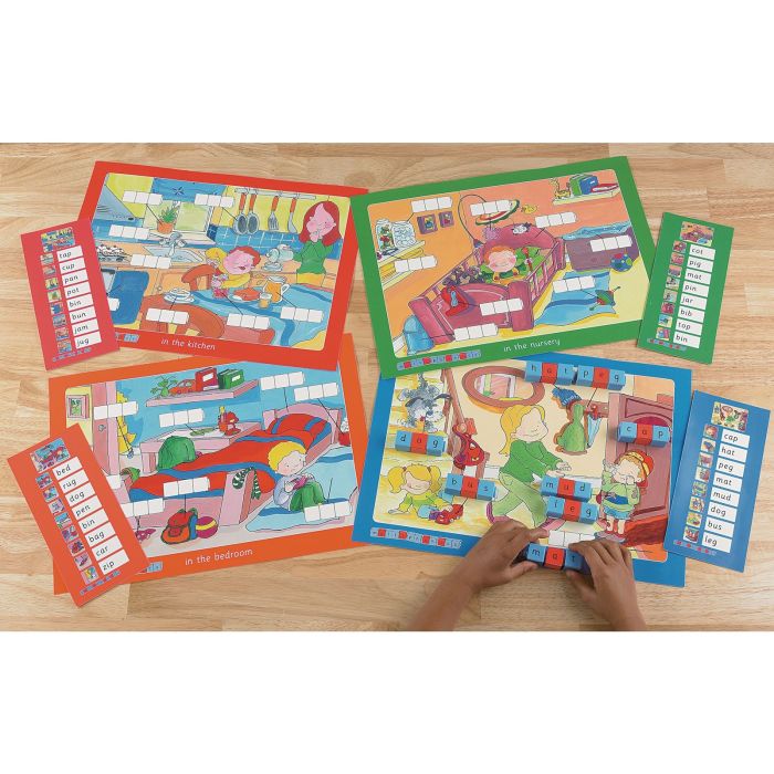 CVC Word Building Mats Set 1 "In the Home"