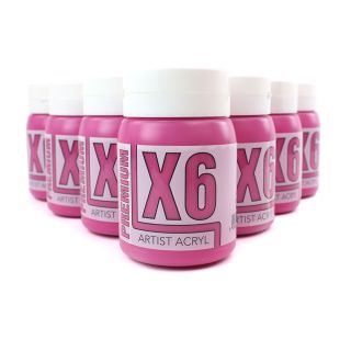 X6 Premium Acryl 500ml - Azo Pink Bulk Pack