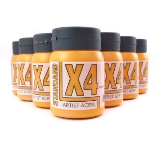 X4 Standard Acryl 500ml - Cadmium Yellow Medium Hue Bulk Pack