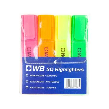 Economy Highlighters - Assorted - Pack of 4