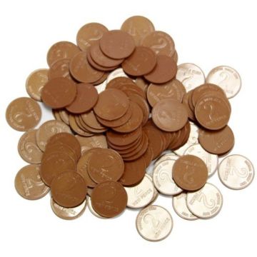 2p Coins Plastic Play Coins - Pack of 100