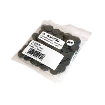 5p Coins Plastic Play Coins - Pack of 100