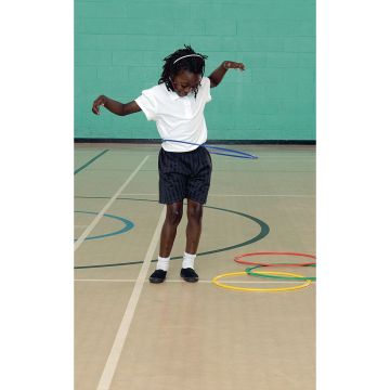 Flat Hula Hoop Set - 50cm - Pack of 4