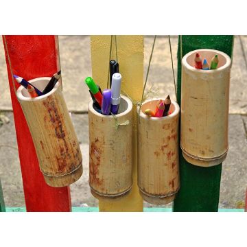 BAMBOO PENCIL HOLDERS (4PK)